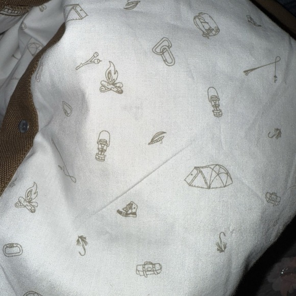 Eddie Bauer Canvas Shacket Men's Size M Tan Mountain Ops Shirt Jacket - Picture 7 of 8